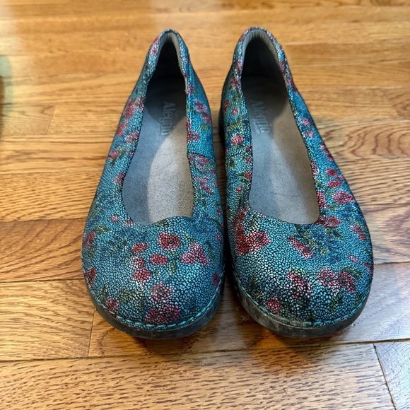Alegria Floral  Petal Leather Comfort Shoes Ballet Flats Cushioned Womens 8.5 - Picture 1 of 8